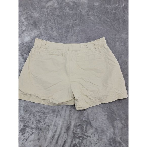 Patagonia Women's Organic Cotton Outdoor Hiking Shorts Size 12 Beige 34 waist‎ - Picture 7 of 7